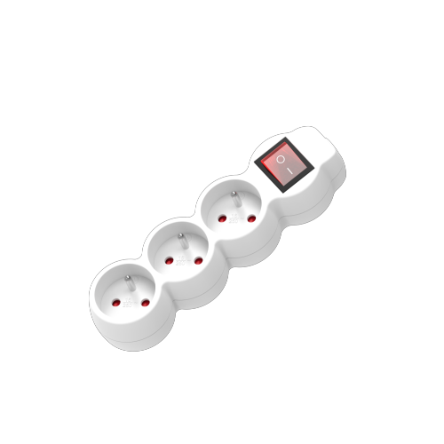 แถบพลังงาน 3 ทางของฝรั่งเศสพร้อมสวิตช์ไฟ